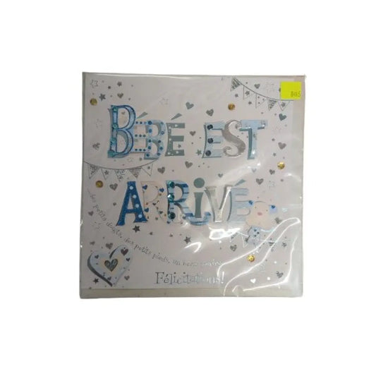 Carte ''Bébé est Arrivé'' Garçon