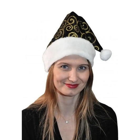 Bonnet de Noël - Noir & Or