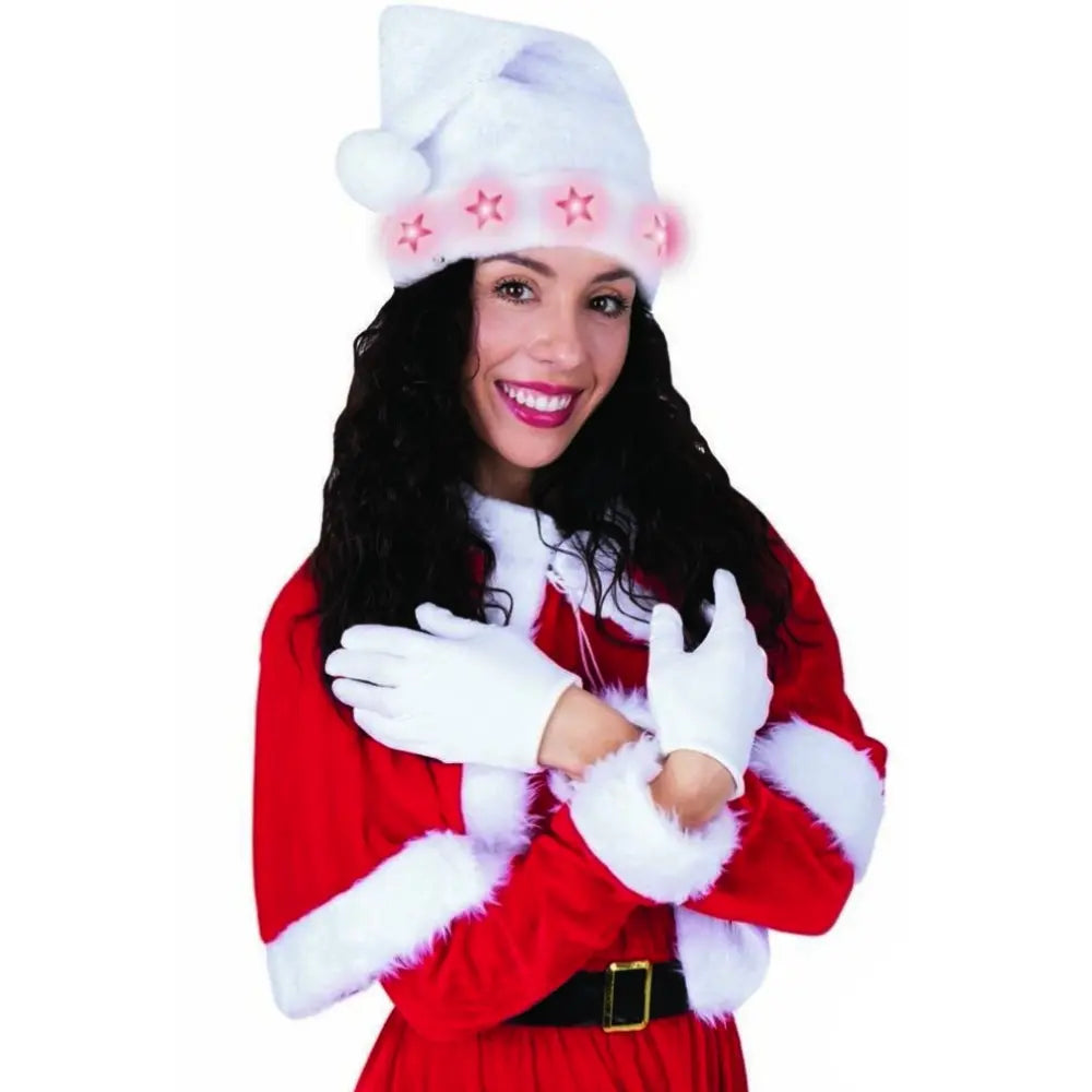 Bonnet de Noël Lumineux - Blanc