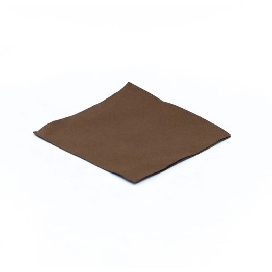 100 Serviettes Micro-Point - 20x20cm - Chocolat