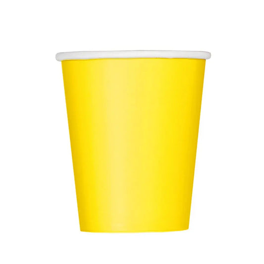 20 Gobelets en Carton  20cl ''Fiesta'' - JAUNE