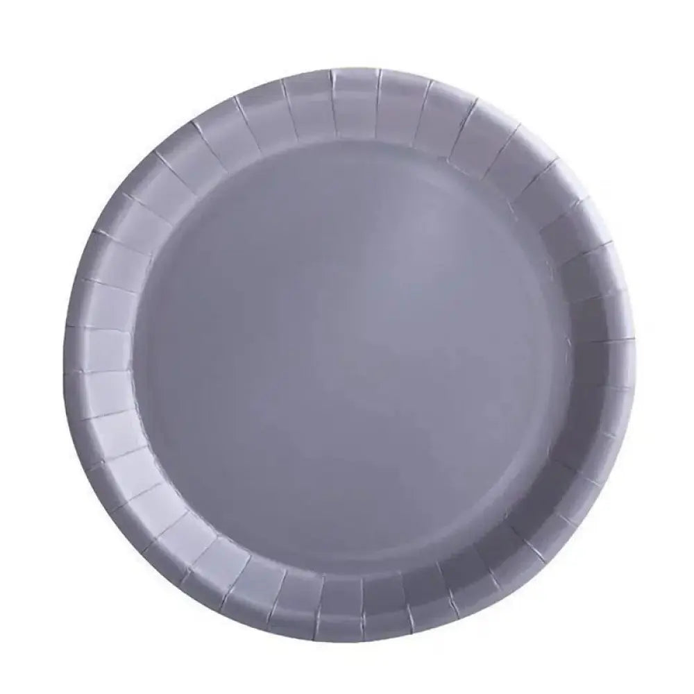 10 Assiettes en Carton D18cm ''Fiesta'' - ARGENT