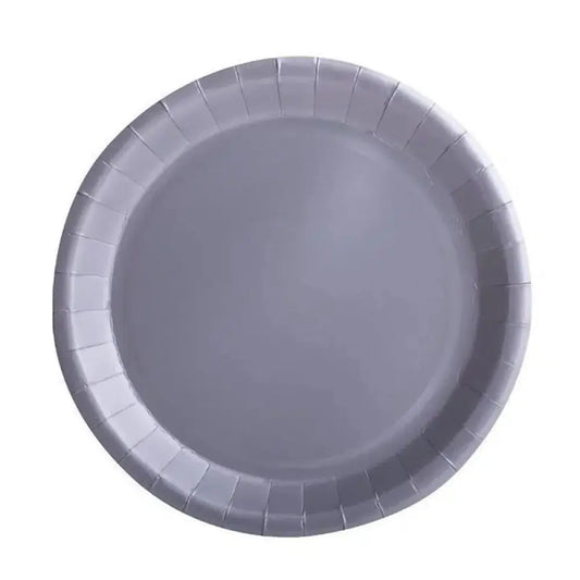 10 Assiettes en Carton D18cm ''Fiesta'' - ARGENT
