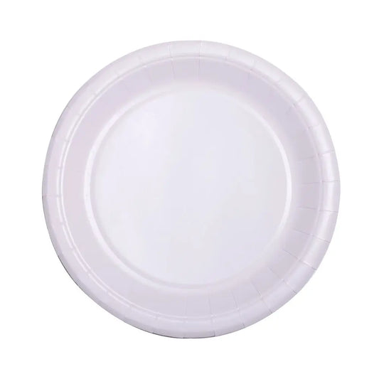 10 Assiettes en Carton D18cm ''Fiesta'' - BLANCHE