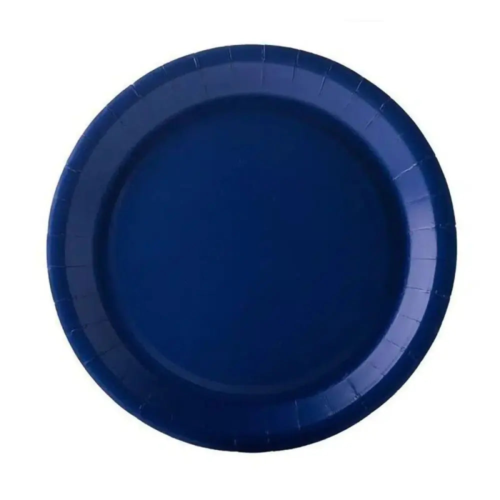 10 Assiettes en Carton D18cm ''Fiesta'' - BLEU MARINE