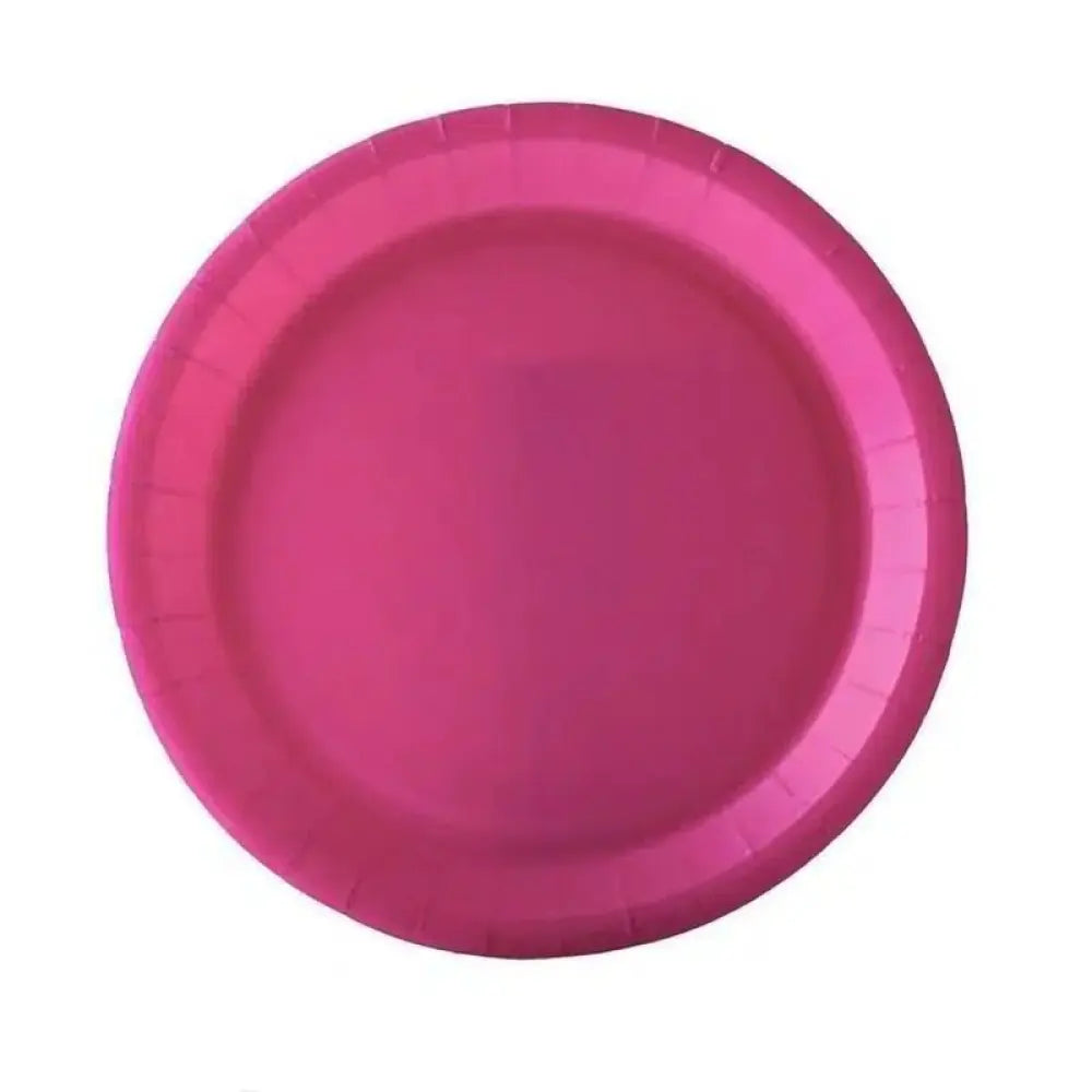 10 Assiettes en Carton D18cm ''Fiesta'' - FUSCHIA