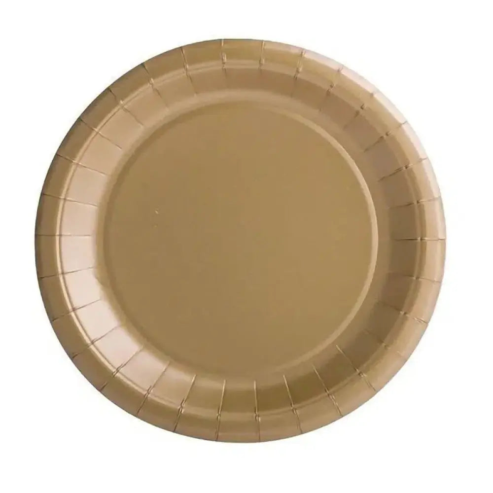 10 Assiettes en Carton D18cm ''Fiesta'' - OR