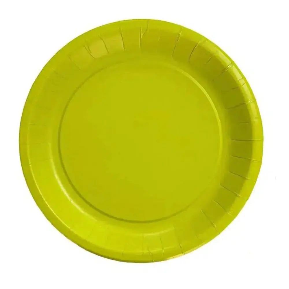 10 Assiettes en Carton D18cm ''Fiesta'' - VERT ANIS