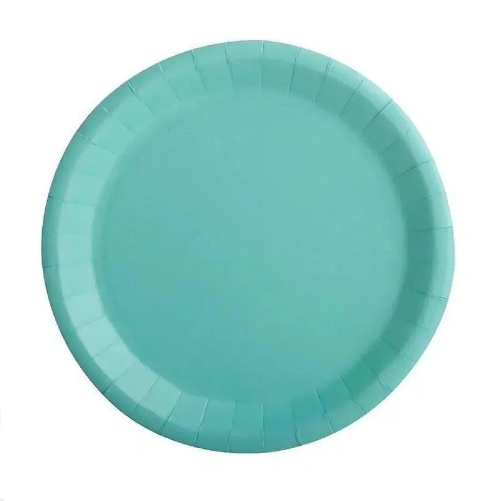 10 Assiettes en Carton D18cm ''Fiesta'' - VERT EAU