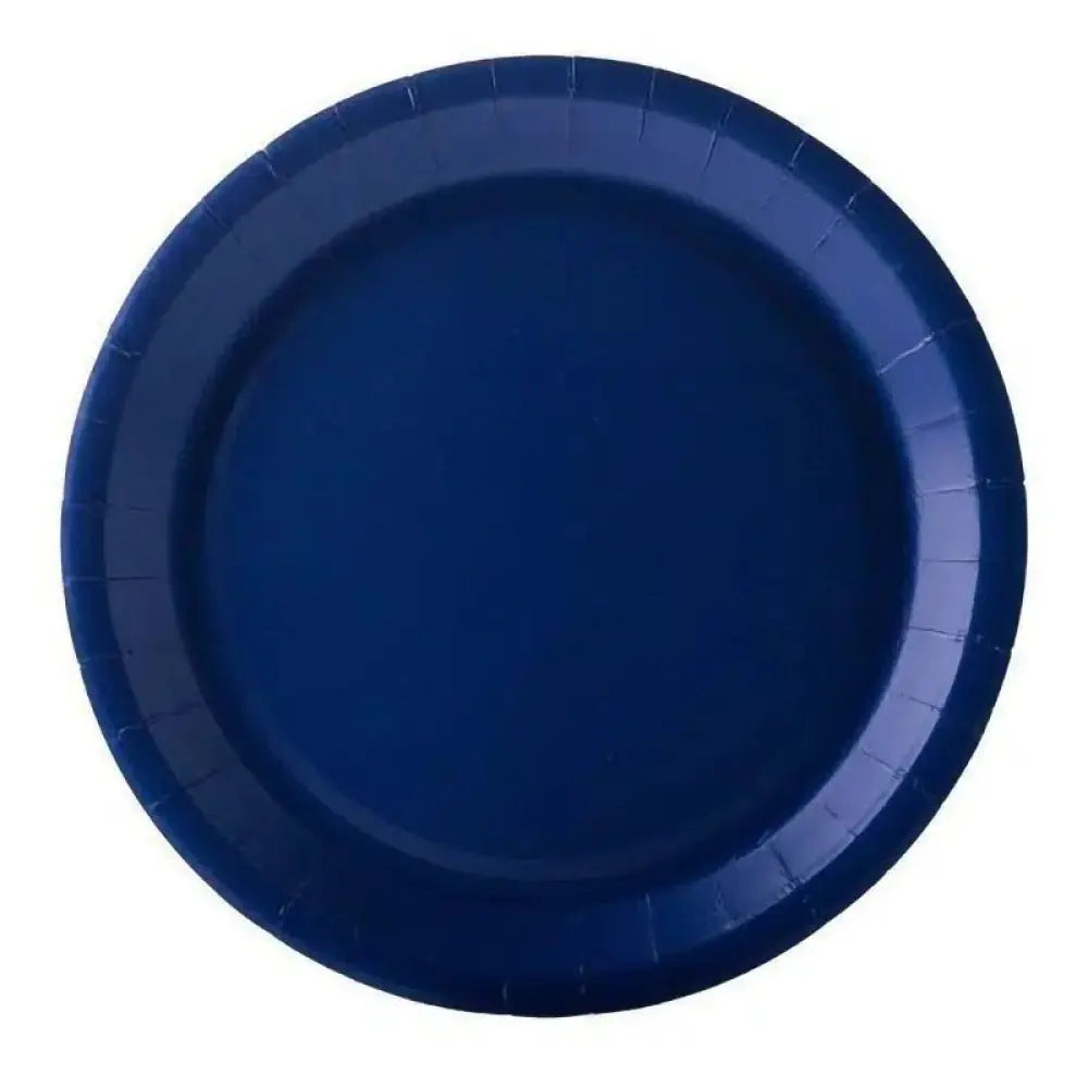 10 Assiettes en Carton D22cm ''Fiesta'' - BLEU MARINE
