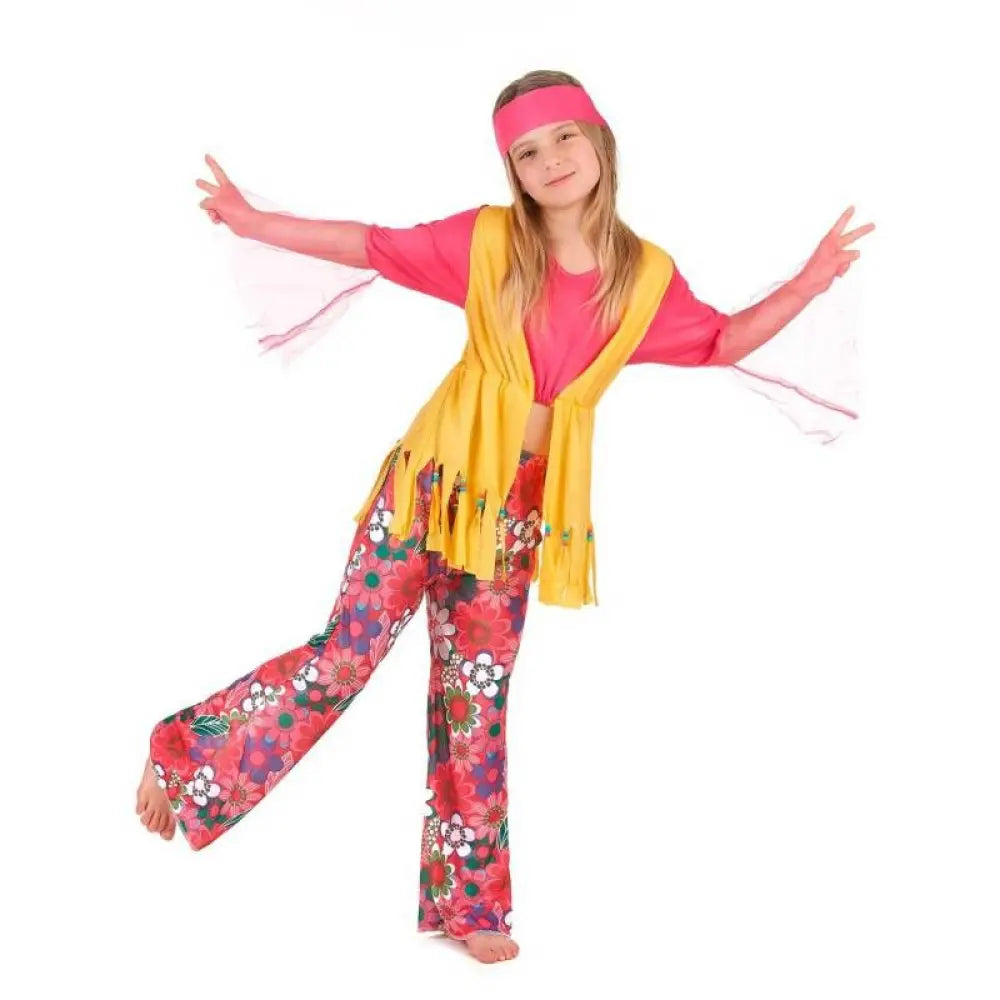 Costume Fille Hippie - Taille Enfant M