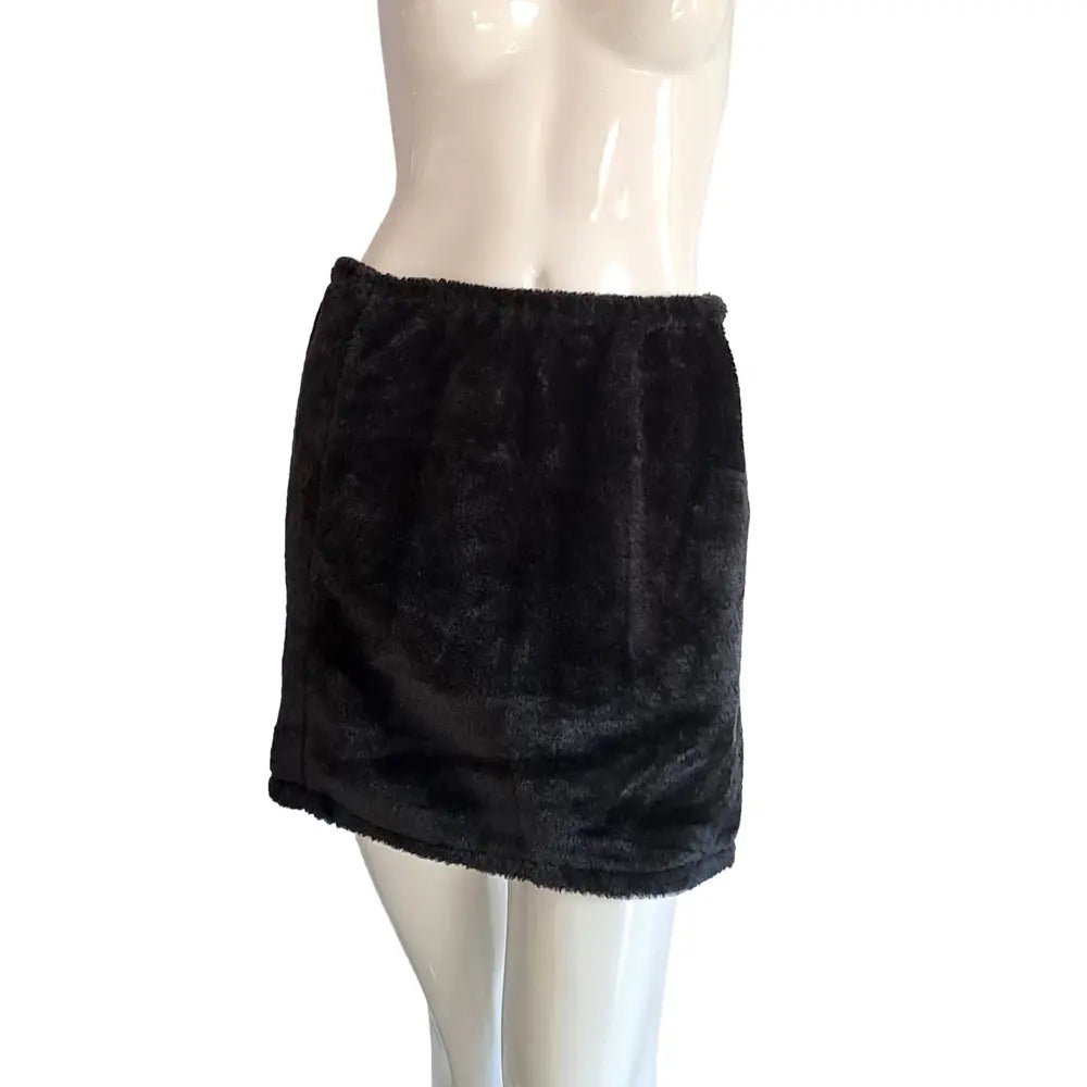 Jupe Fourrure Noir (Adulte Taille 54) (Poil court)