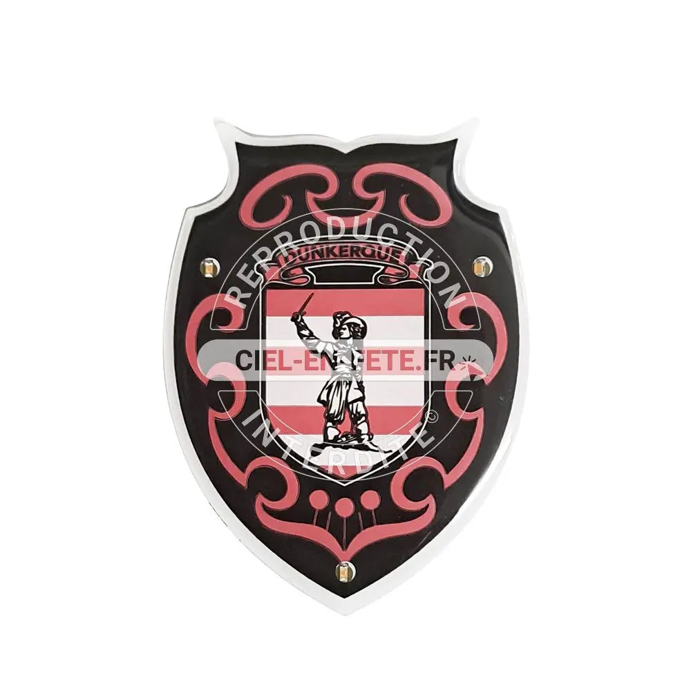 Pin's Lumineux "Blason JBRayé Rose" (4,1x5,5 cm)