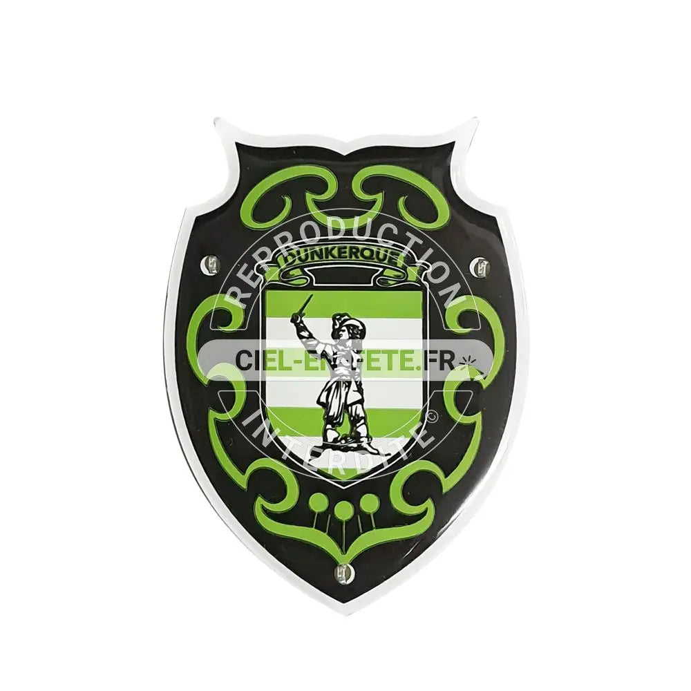 Pin's Lumineux "Blason JBRayé Vert" (4,1x5,5 cm)