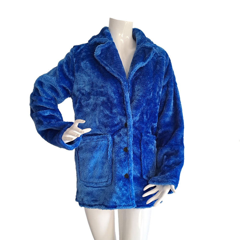 Veste Fourrure Bleu (Enfant Taille 128 cm) (Poil court)