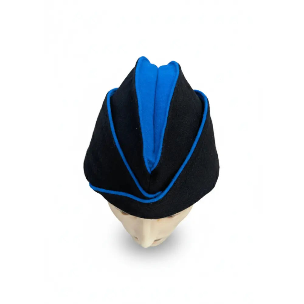 Calot Noir - Liseré Turquoise - Soufflet Turquoise - Taille 55