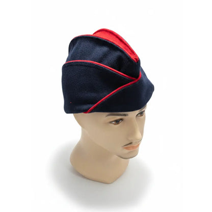 Calot Bleu Marine - Liseré Rouge - Soufflet Rouge - Taille 56