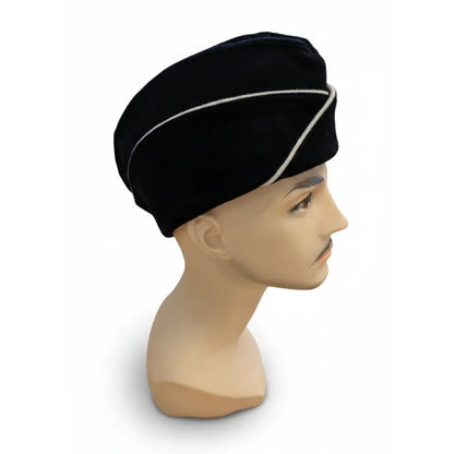 Calot Noir - Liseré Blanc - Soufflet Bleu Marine - Taille 58