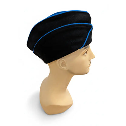 Calot Noir - Liseré Turquoise - Soufflet Turquoise - Taille 58