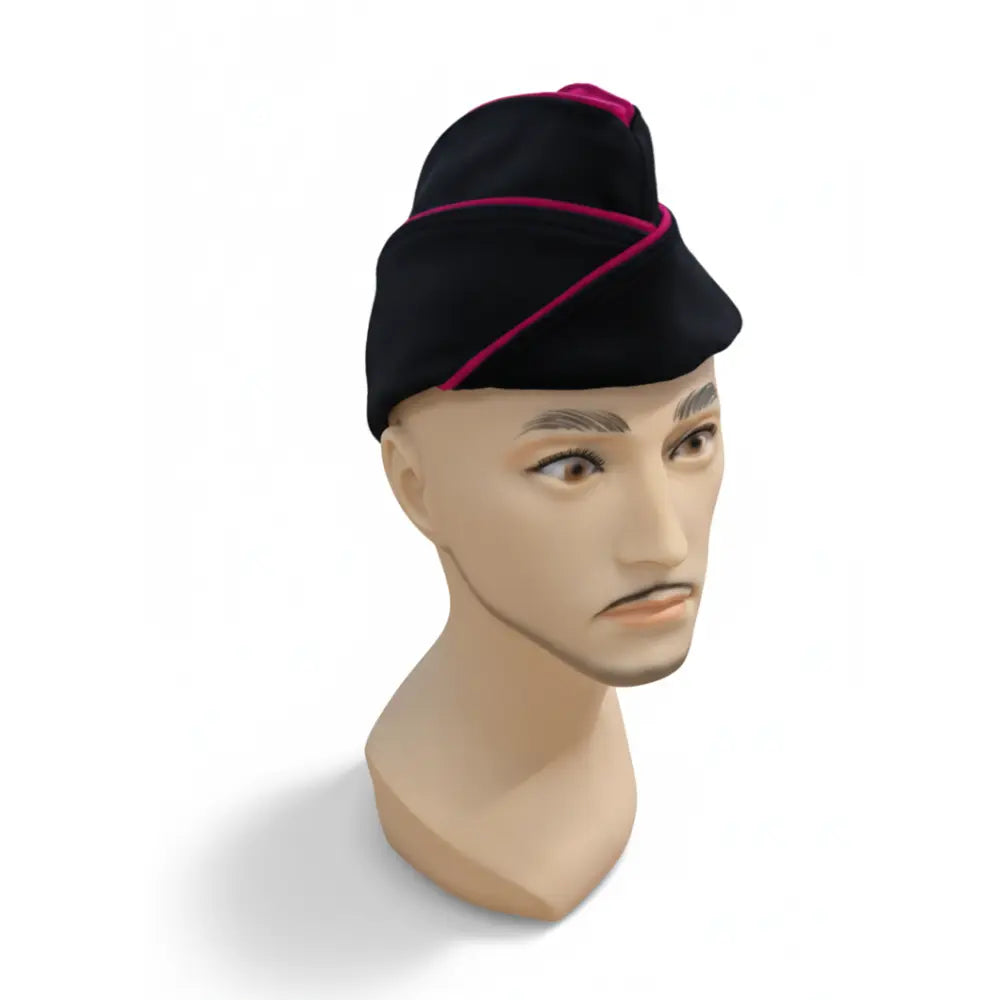 Calot Noir - Liseré Fushia - Soufflet Fushia - Taille 60