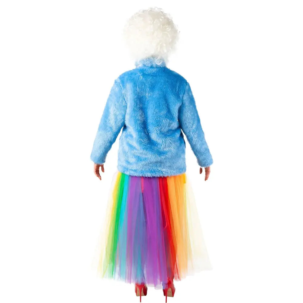 Veste Fourrure Bleu Ciel Adulte Taille XXL (Poil long)