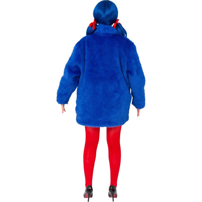 Veste Fourrure Bleu Adulte Taille L/XL (Poil long)