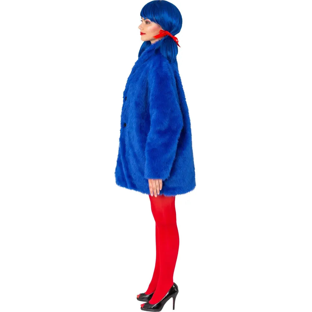 Veste Fourrure Bleu Adulte Taille XS (Poil long)