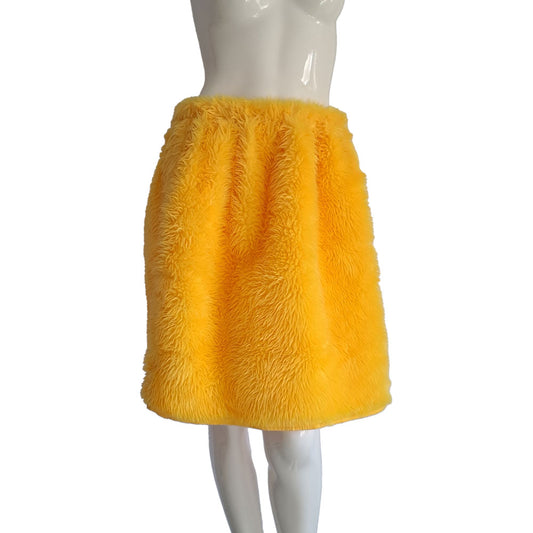 Jupe Fourrure Jaune Adulte Taille XXL (Poil long)