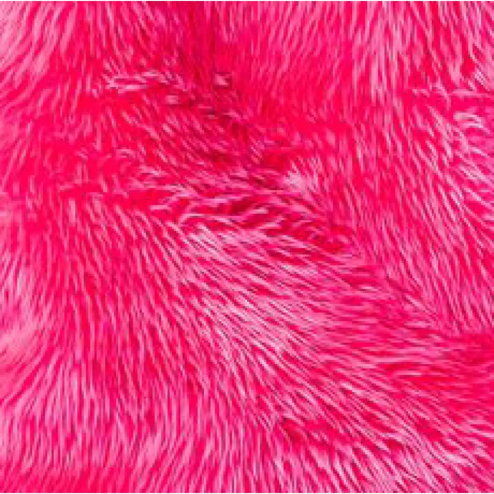Jupe Fourrure Rose Fluo Adulte Taille XS (Poil long)