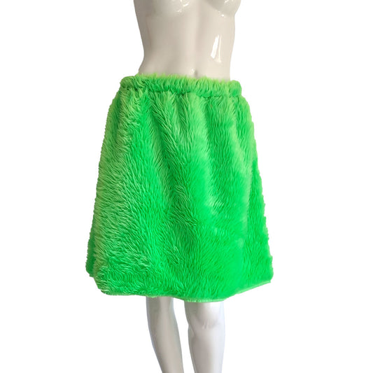 Jupe Fourrure Vert Fluo Adulte Taille L/XL (Poil long)