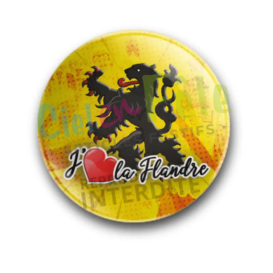 Badge Epingle 56mm - J'aime la Flandre