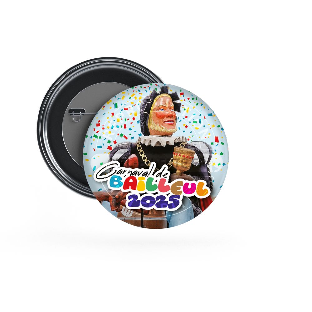 Badge Epingle 56mm - Carnaval de Bailleul 2025 Gargantua