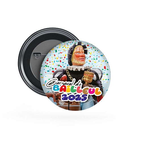 Badge Epingle 56mm - Carnaval de Bailleul 2025 Gargantua