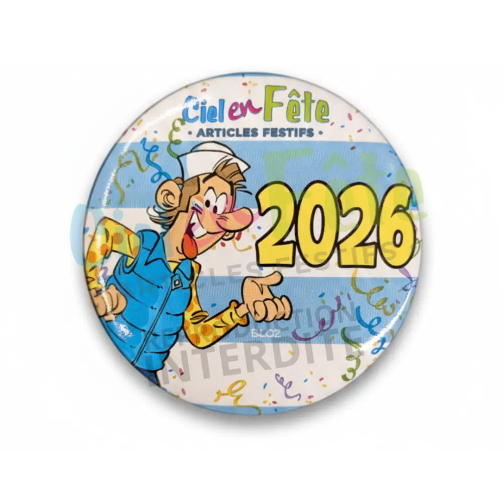 Badge Epingle 56mm - Ciel en Fête 2026