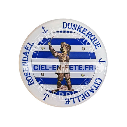 Pin's Lumineux "Blason JBRayé Bleu" (ø 5,5 cm)