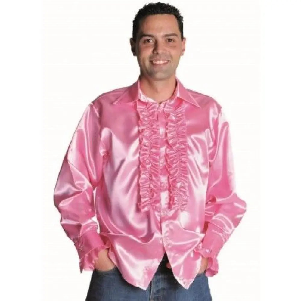 Chemise Disco Rose Clair - XL