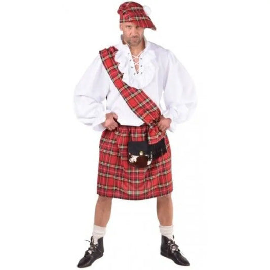 Kilt Adulte Rouge + Accessoires - L/XL