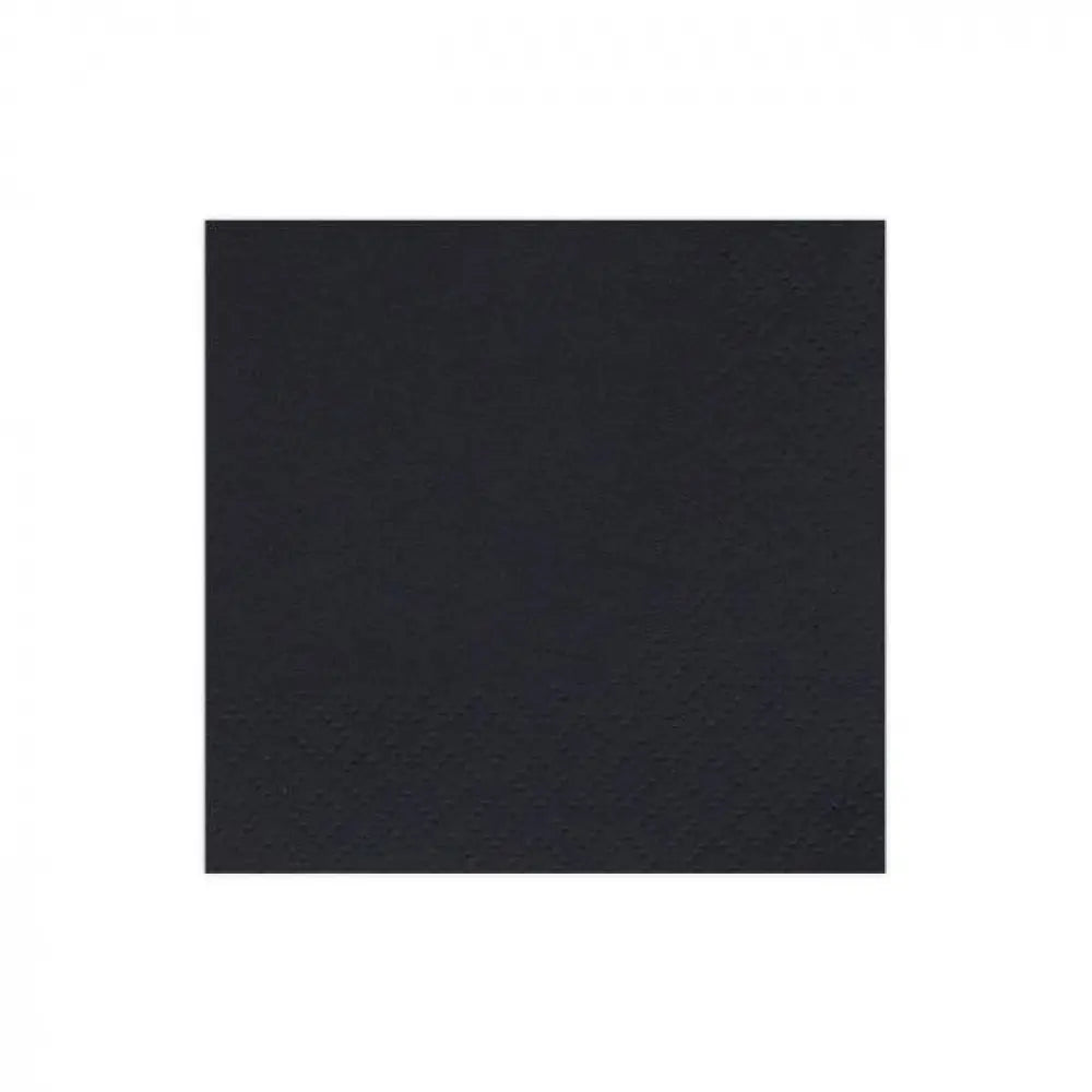 20 Serviettes en Papier 33x33cm - Noir