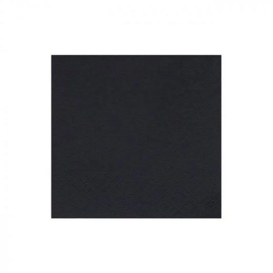 20 Serviettes en Papier 33x33cm - Noir