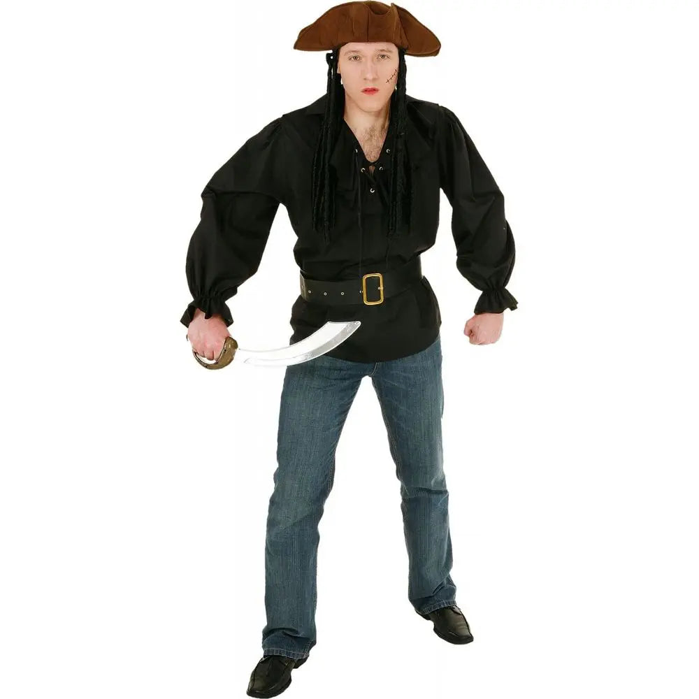 Haut Homme Pirate Noir - Taille 54/56