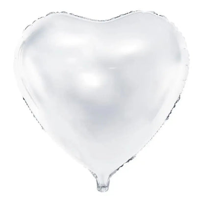 Ballon en Mylar Cœur Blanc - 61cm