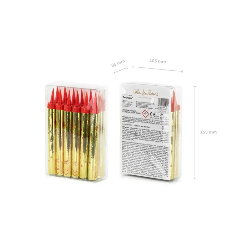 Boite de 12 Fontaines pour Gâteau - 45 Secondes