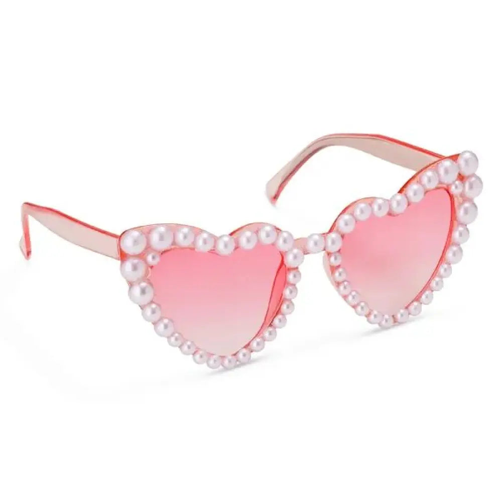 Lunettes "Cœurs Perlés" Rose