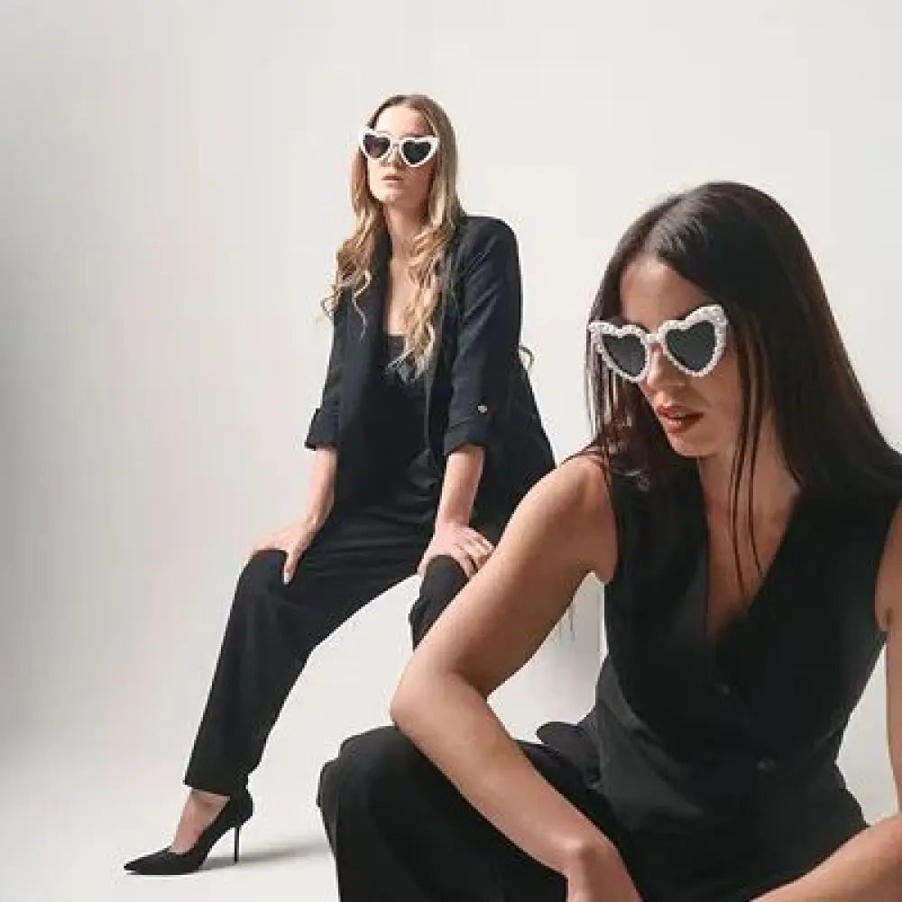 Lunettes "Cœurs Perlés" Blanc