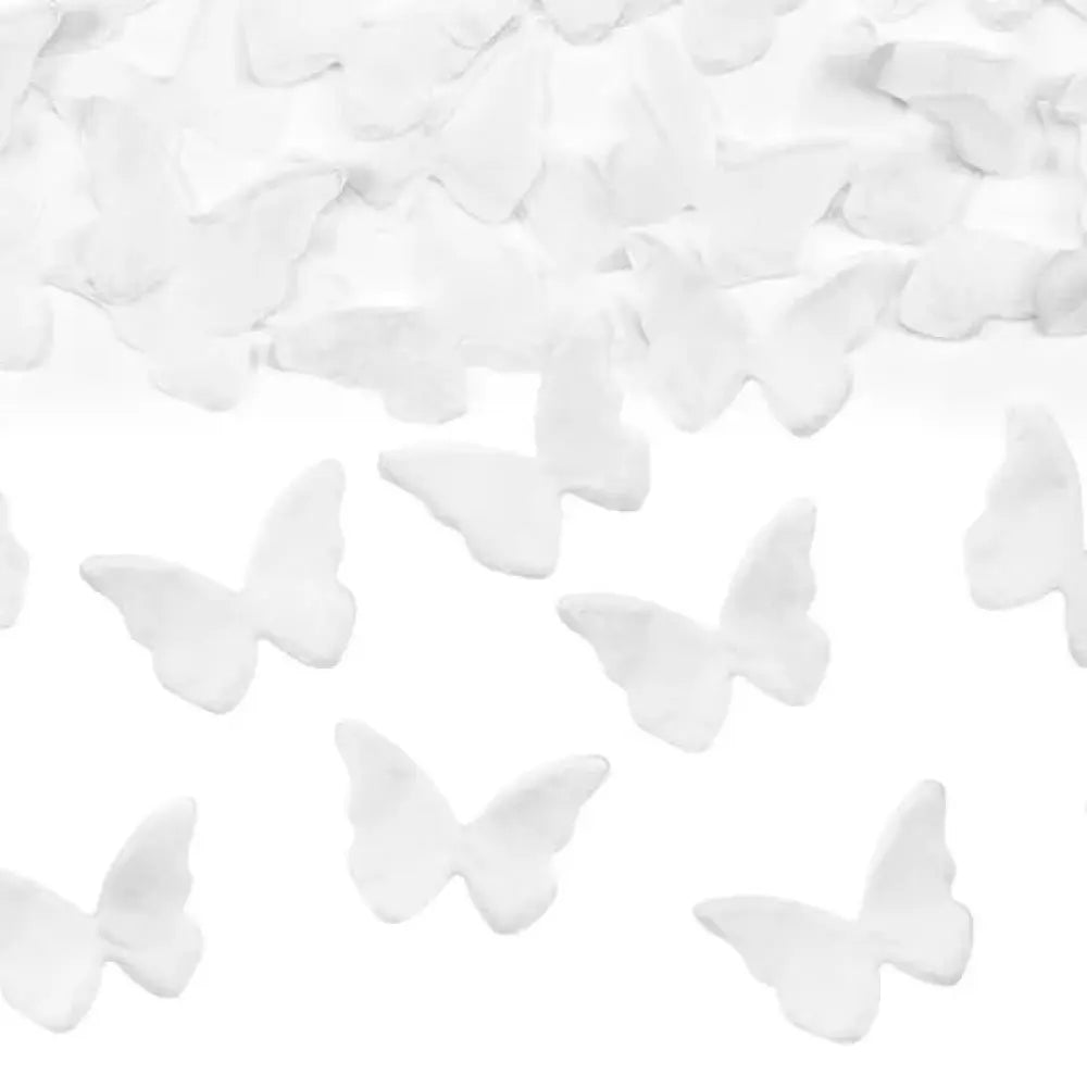 Canon à Confettis "Papillons" - Blanc - 80cm