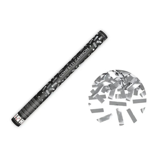 Canon à Confettis - 60 cm - Argenté Métallisé