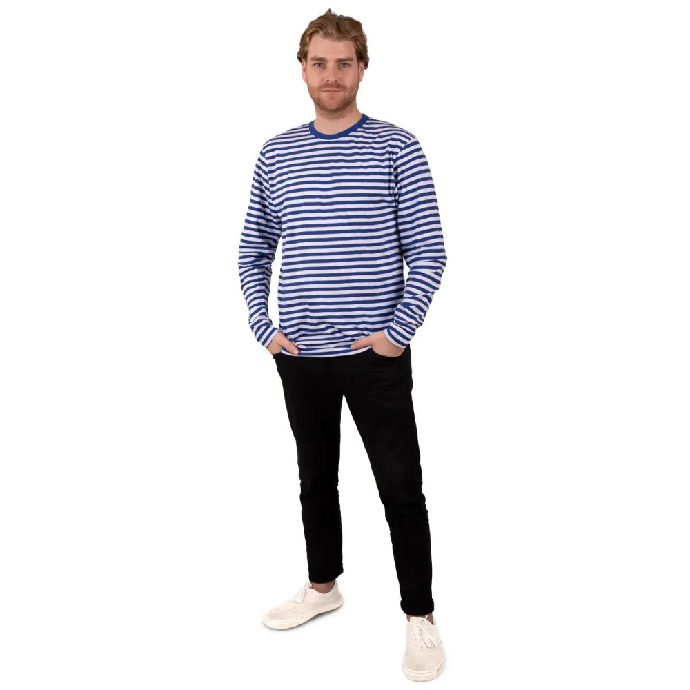 Marinière Mixte Bleu & Blanc - Longues Manches - Taille S