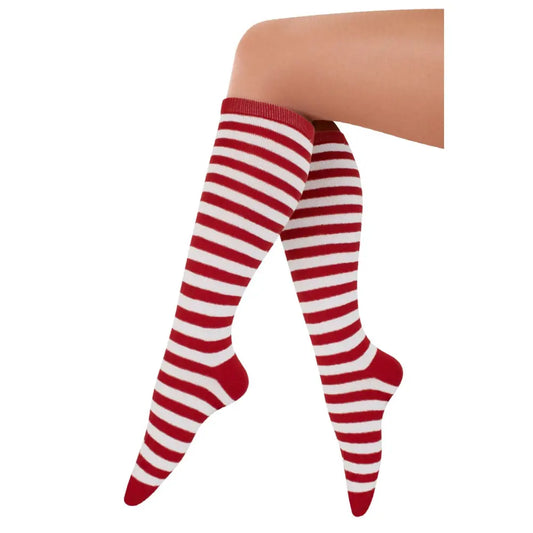 Chaussettes Marinières Rouge & Blanc - Taille Unique