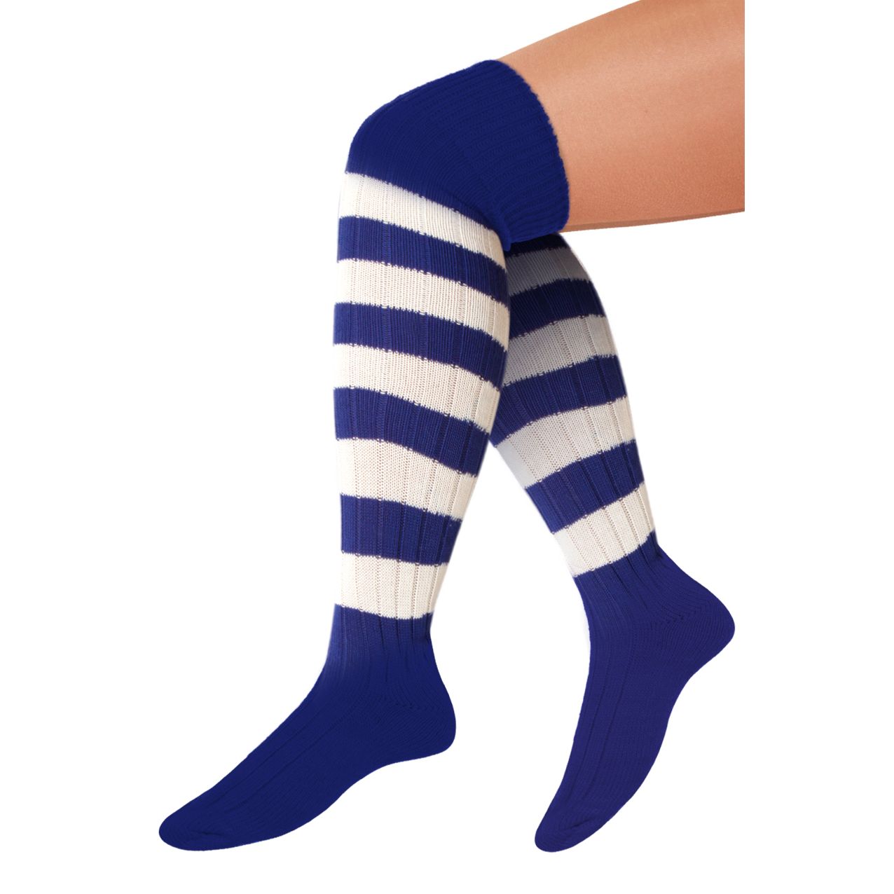 Chaussettes Hautes Bleu & Blanc - T41-47