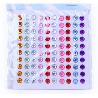 100 Ronds Autocollants - Couleurs Assorties - 6mm